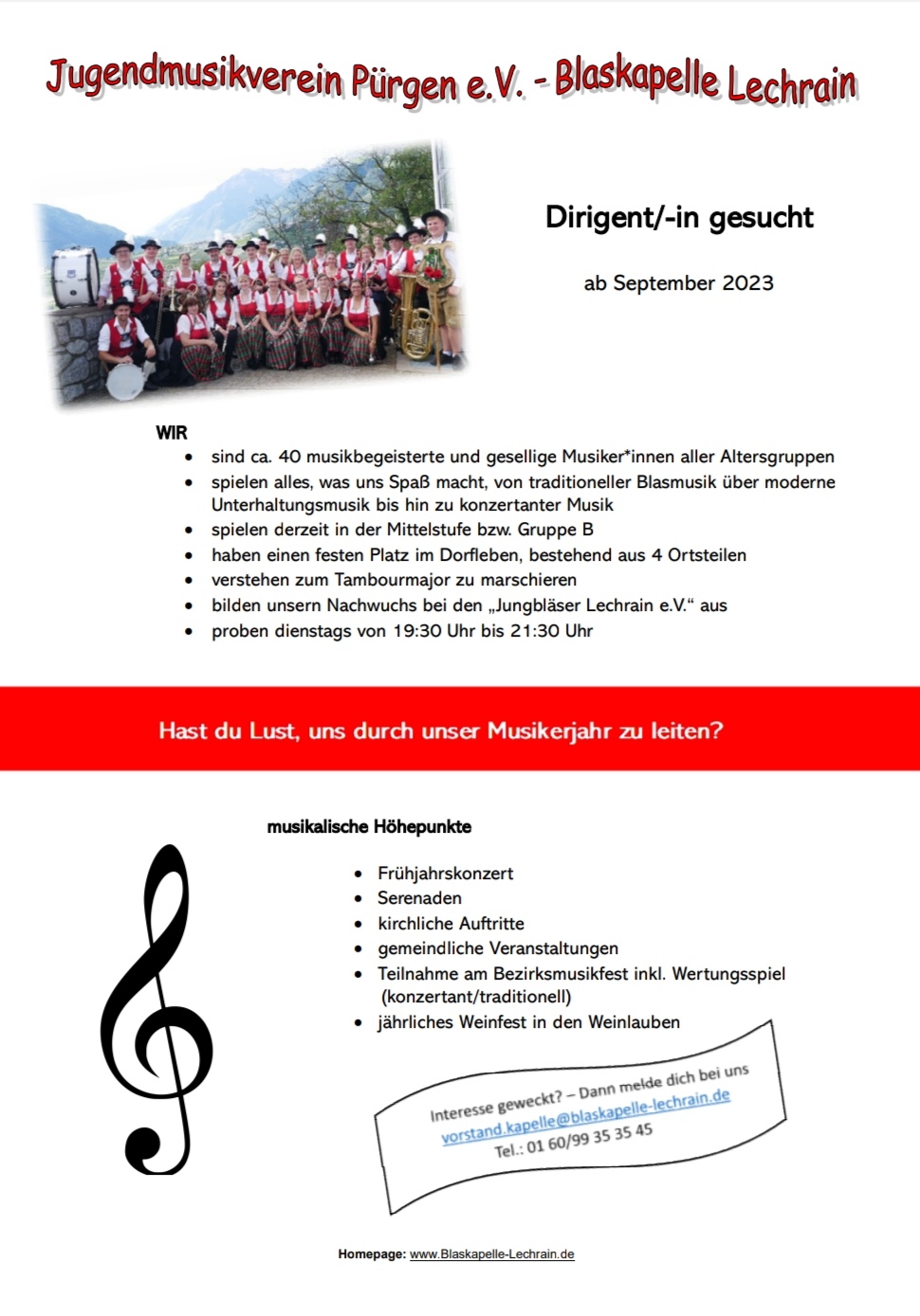 Dirigent*in gesucht