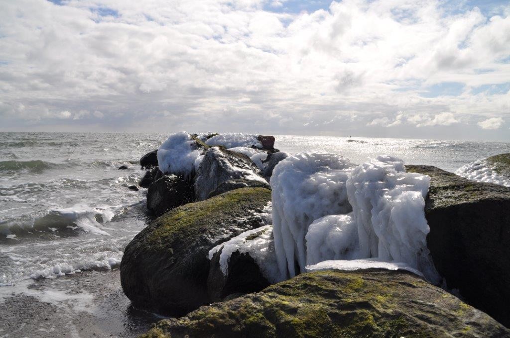 Eisgebilde am Südstrand von Fehmarn