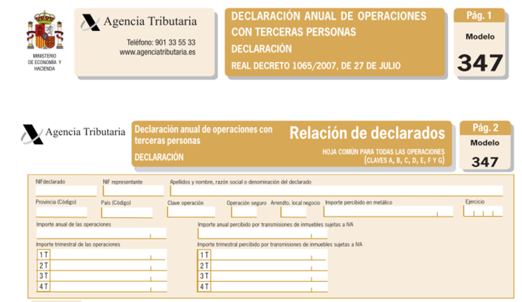 PLAZOS DE PRESENTACIÓN MODELOS 184 Y 347 EJERCICIO 2017.
