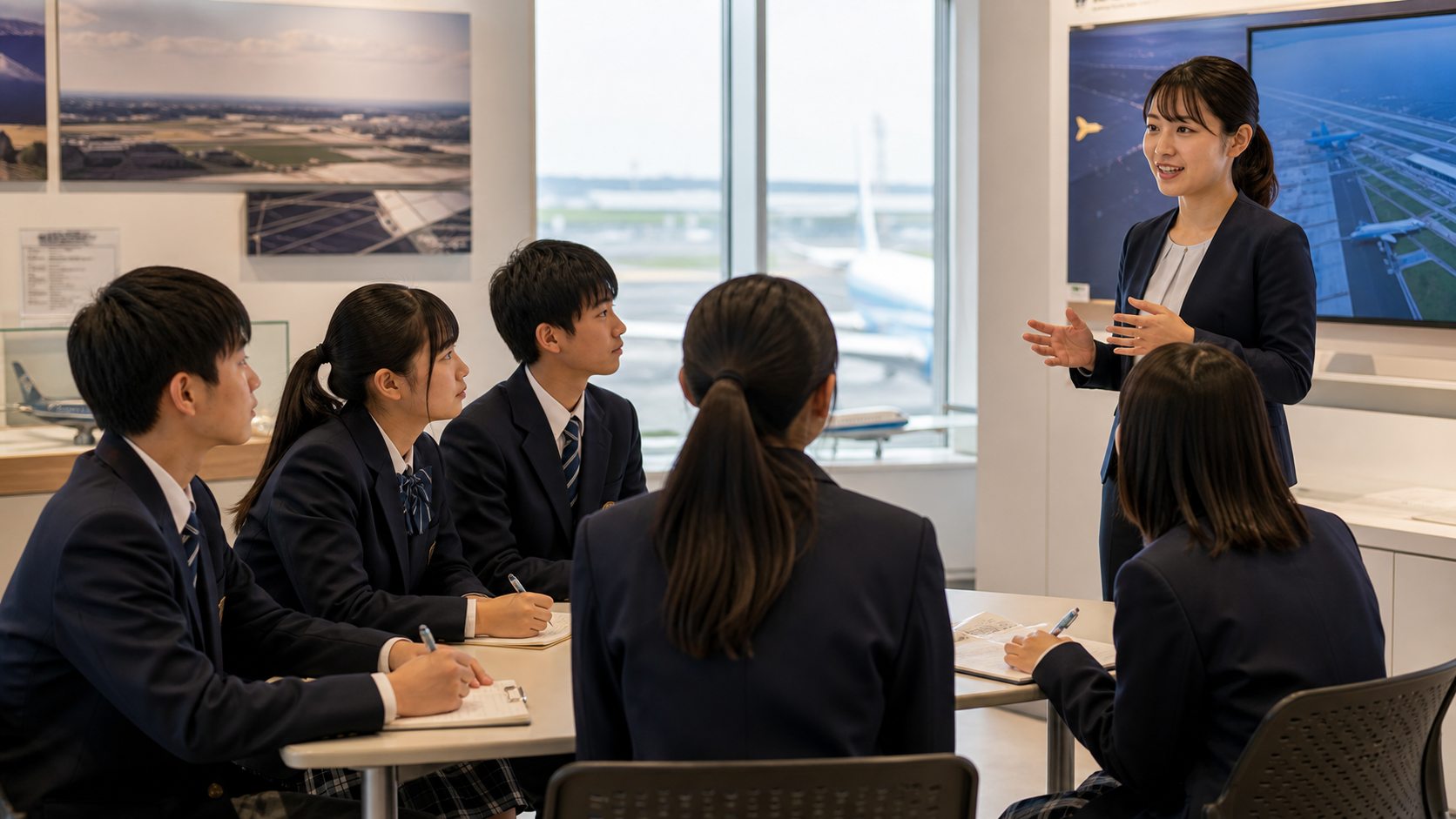 学生説明風景