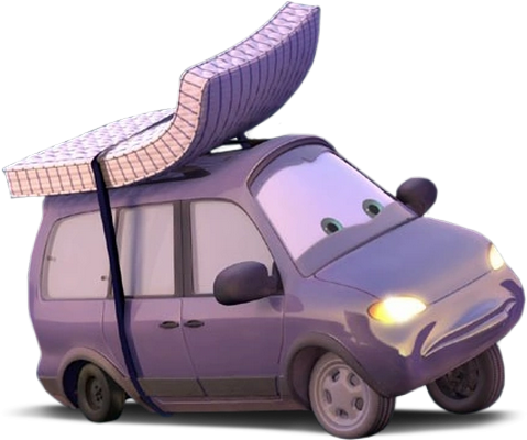 van [Cars] - transport - sciences et techniques - smiley émoticône émoji cartoon clipart illustration - artémotic
