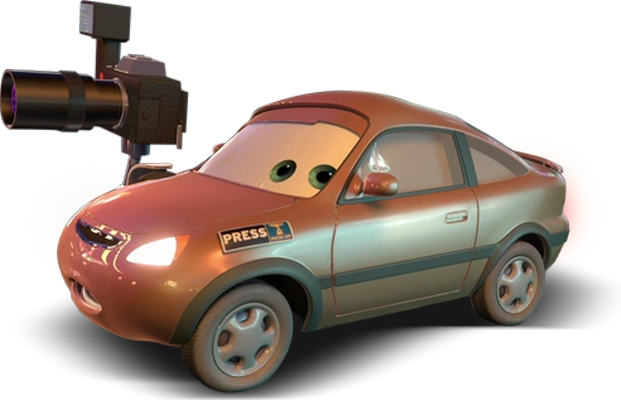 voiture de presse [Cars] - transport - sciences et techniques - smiley émoticône émoji cartoon clipart illustration - artémotic