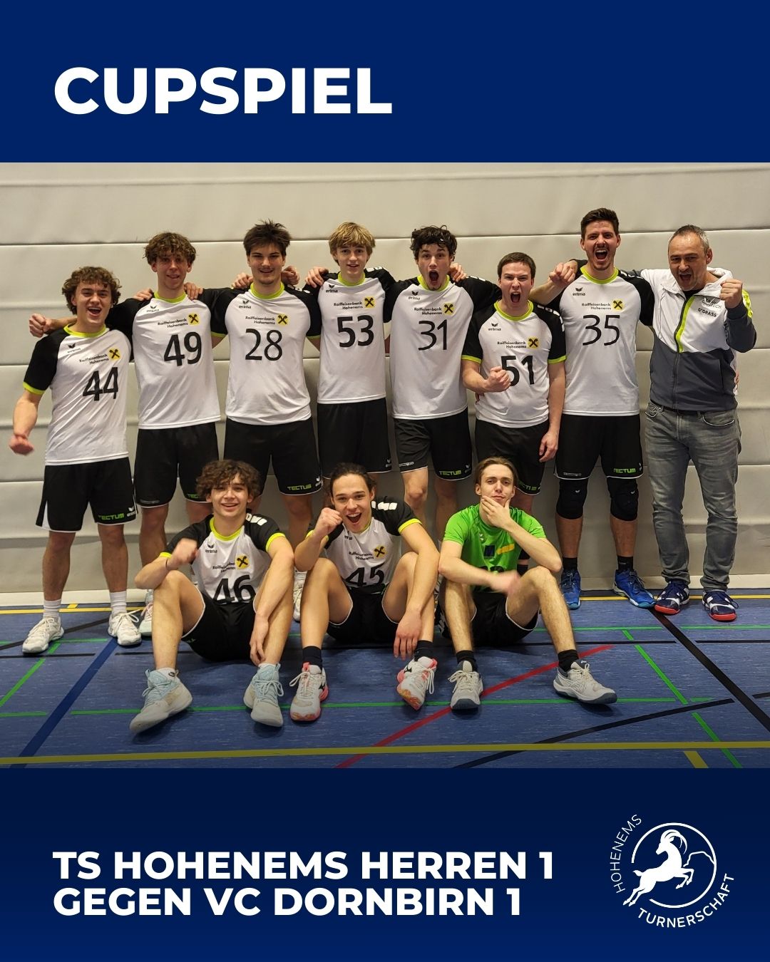Cupspiel TS Hohenems Herren 1 gegen VC Dornbirn 1