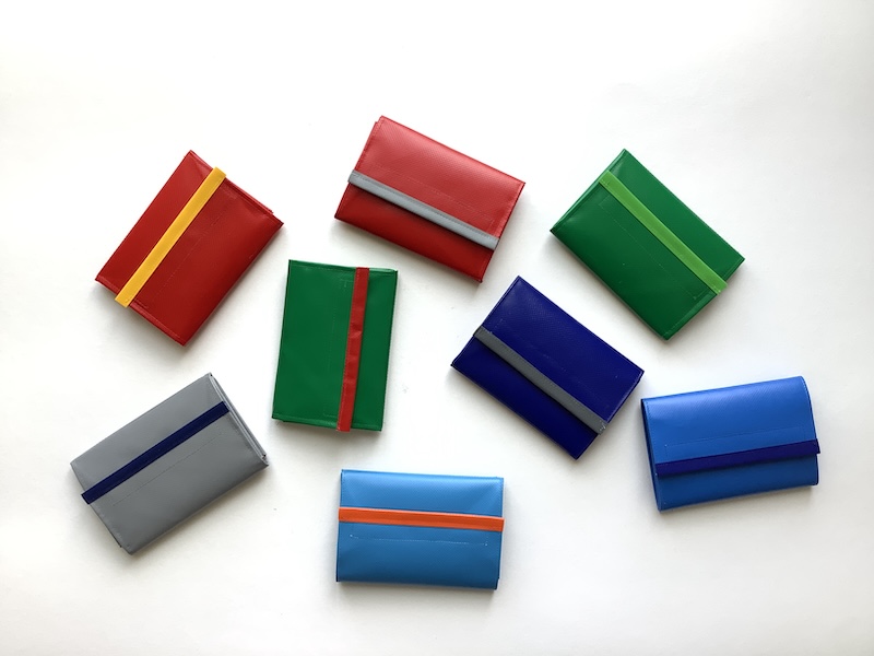 Blachenportmonee, Geldbeutel aus Lastwagenplane, Portemonnaie aus Blache, Truck Tarp Wallet