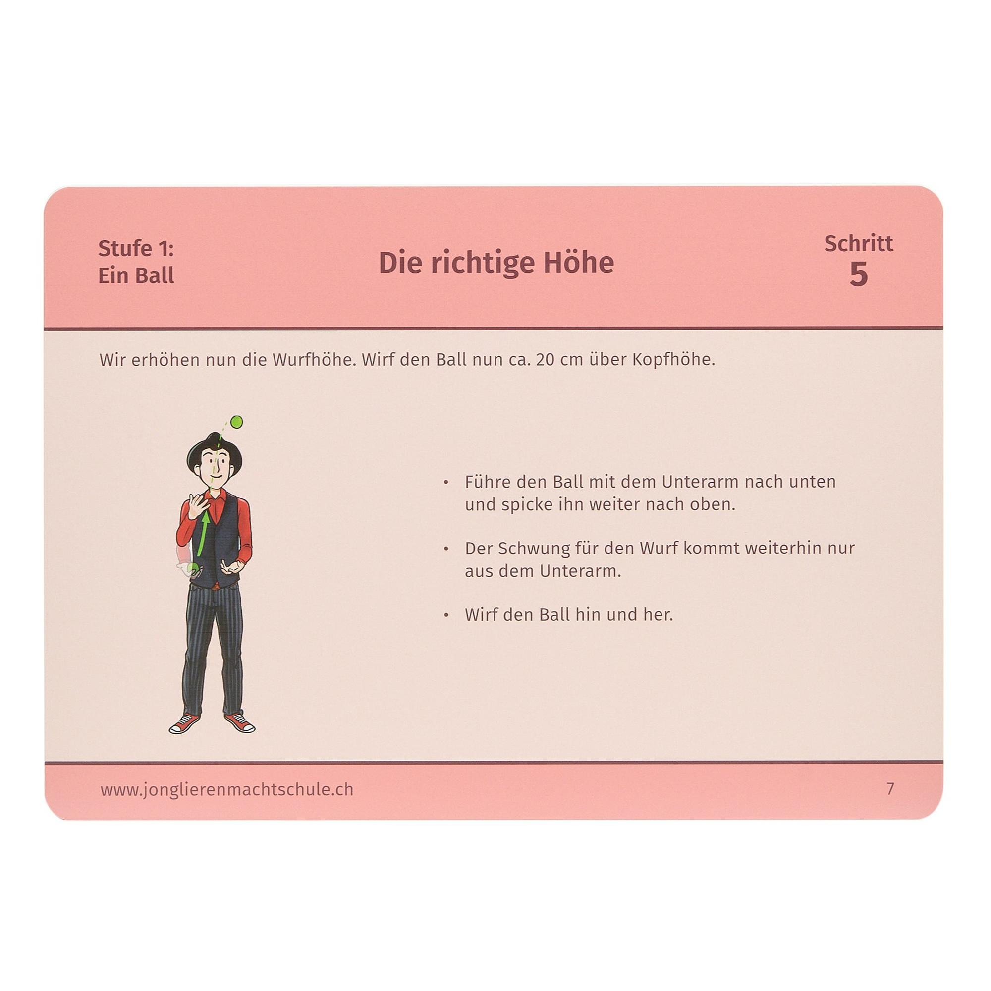 Jonglieren macht Schule Kartenset für den Unterricht