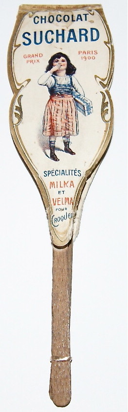 Suchard Chocolat Milka Velma Fächer um 1900