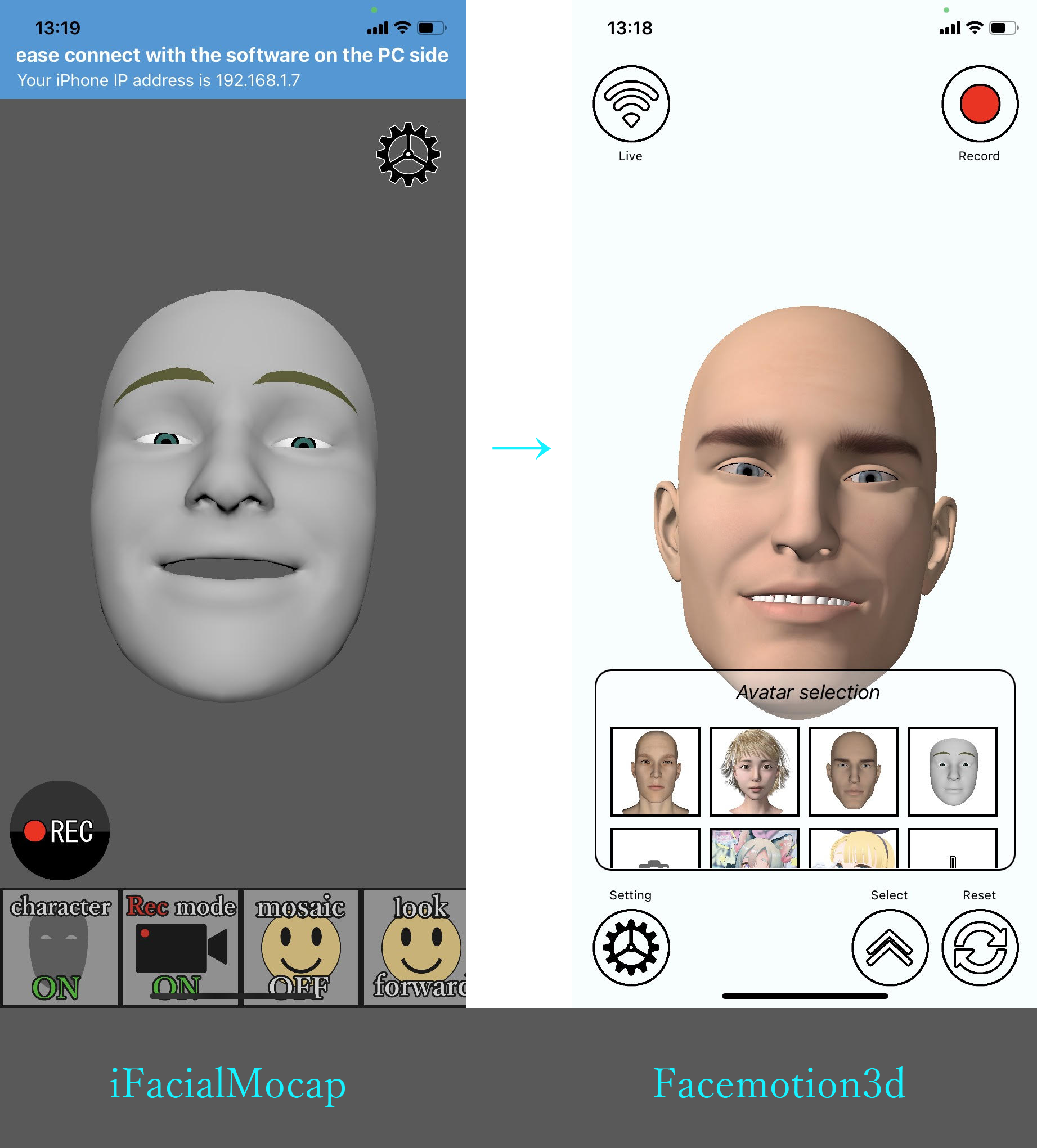 Upgrade to Facemotion3d - iFacialMocap