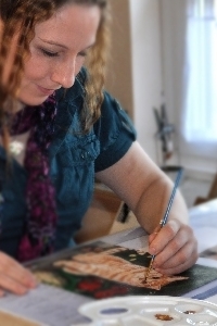 Handgemalte Unikate und Tierportraits von Lona Azur. 