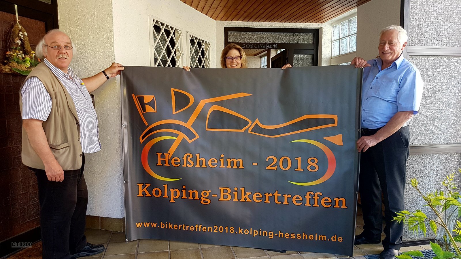 Unser Kolping-Bikerbanner ist angekommen