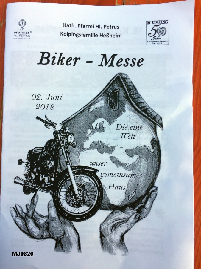 Das Deckblatt des Liedheftes zur Biker-Messe hat Iris aus Herdecke gezeichnet