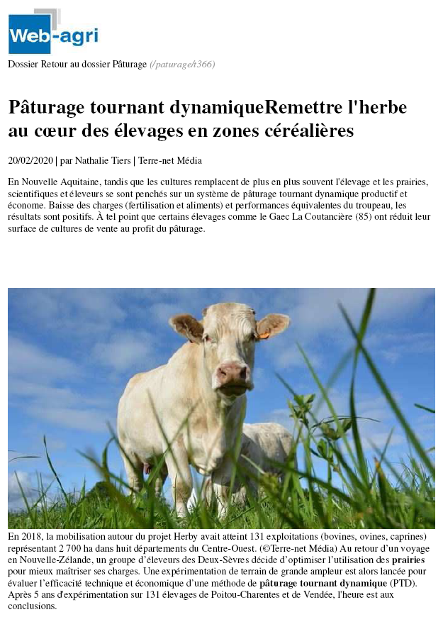 Web-agri du 20 février 2020