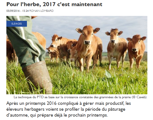 Article de presse Life PTD - Entraid.com du 5 spetembre 2016