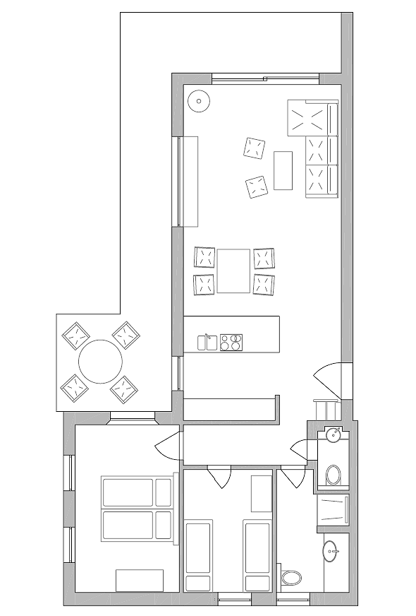 Grundriss der Ferienwohnung
