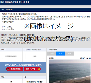 サーフィン波情報-無料ライブカメラ-鎌高前-サーファーズオーシャン