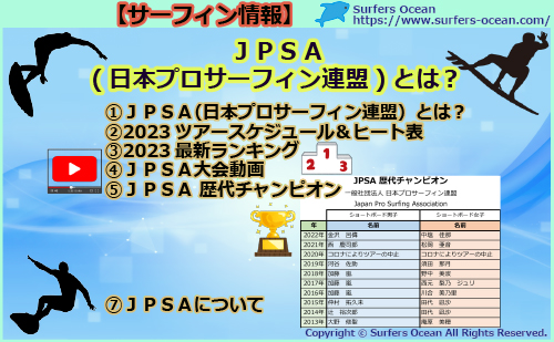 ＪＰＳＡ(日本プロサーフィン連盟)とは？