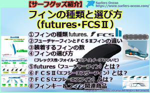 サーフグッズ紹介-フィンの種類と選び方-フューチャーフィンfutures・ＦＣＳ２フィン-サーファーズオーシャン