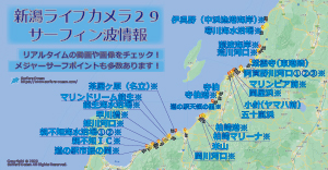 新潟ライブカメラ２９ サーフィン波情報 サーファーズオーシャン