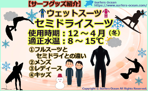 セミドライスーツ【サーフィン・ウェットスーツ】 - Surfers' Ocean セミドライスーツ【サーフィン・ウェットスーツ】 - Surfers' Ocean