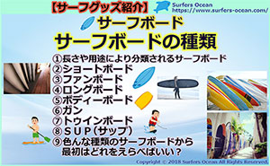 サーフグッズ紹介-サーフボード-サーフボードの種類-サーファーズオーシャン