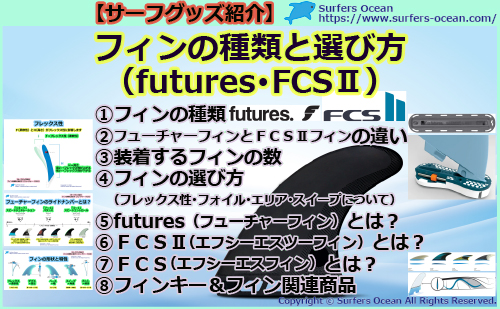 サーフグッズ紹介-フィンの種類と選び方 フューチャーフィンfutures・ＦＣＳ２フィン-サーファーズオーシャン