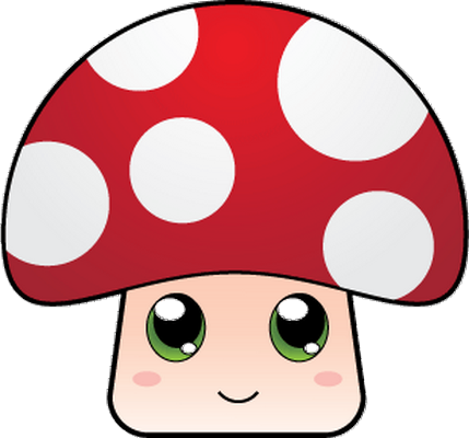champignon - légume - alimentation - smiley émoticône émoji cartoon clipart illustration - artémotic