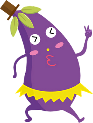 aubergine - légume - alimentation - smiley émoticône émoji cartoon clipart illustration - artémotic