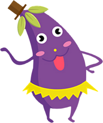 aubergine - légume - alimentation - smiley émoticône émoji cartoon clipart illustration - artémotic