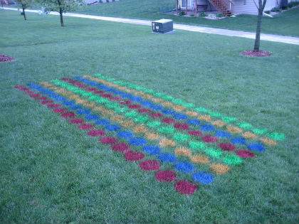 Afbeelding en uitleg op https://www.vtwonen.nl/tuinieren/tuininspiratie/twister-op-het-gazon/