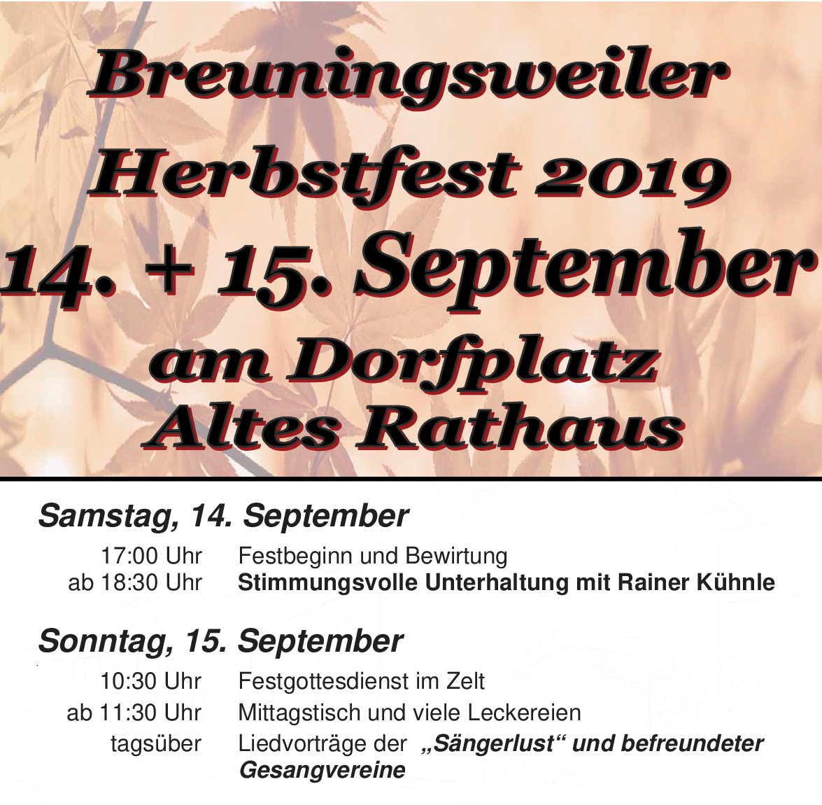 MGV Herbstfest 2019