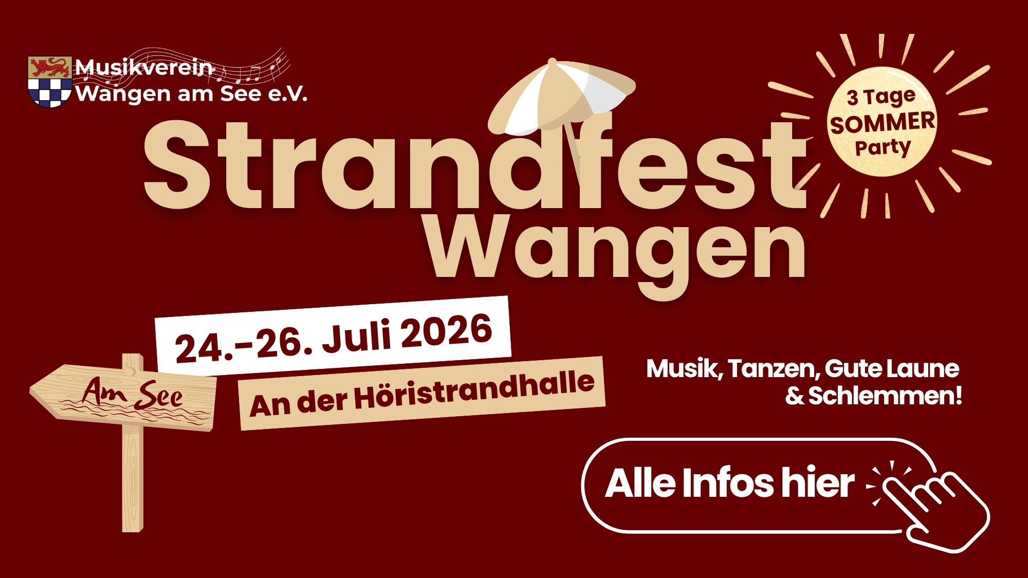 Strandfest 2026 an der Uferpromenade in Wangen
