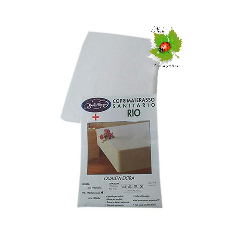 Coprimaterasso Sanitario per culla impermeabile Art. A403 misure 65x130 colore Bianco