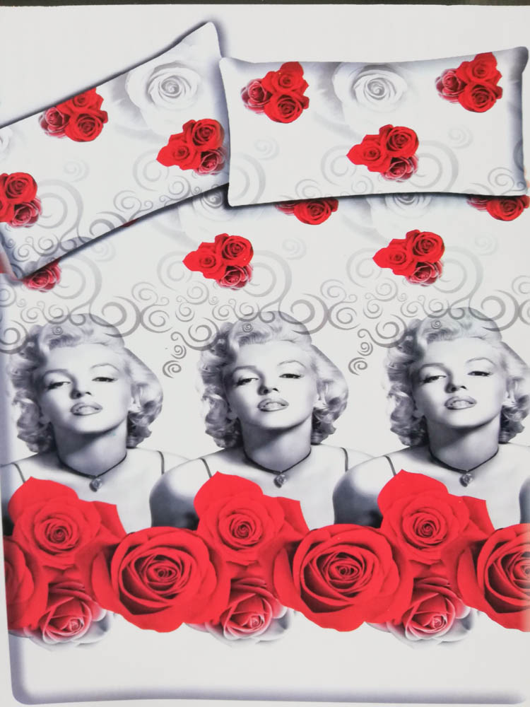 Completo lenzuola di flanella matrimoniale 3D. Art.Marylin Monroe. B744