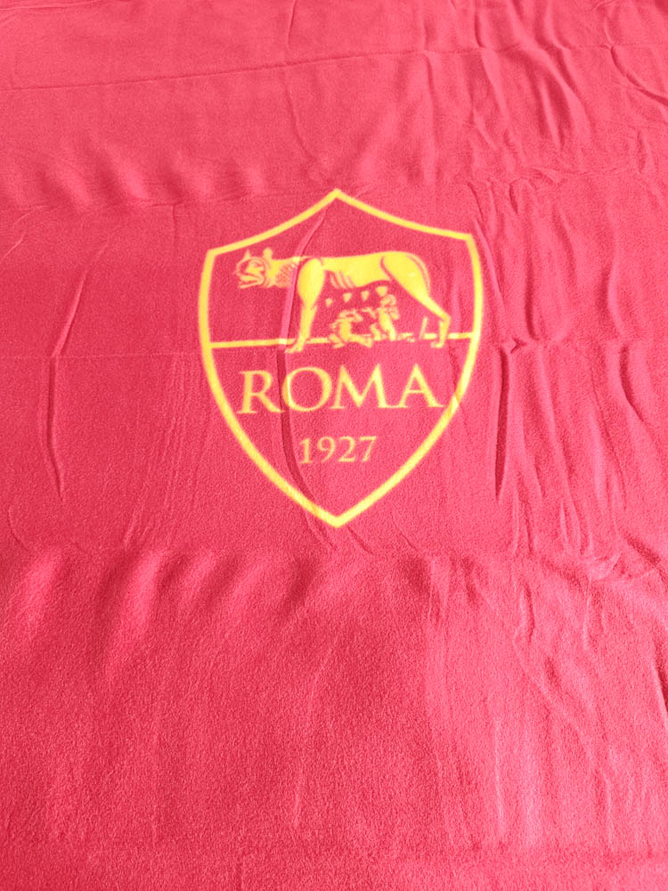 Plaid in pile invernale ufficiale A.S Roma 120x150 cm. A941