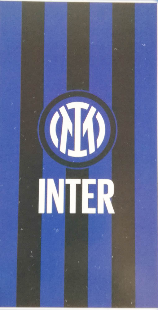 Telo mare F.C Inter ufficiale 90x170 cm spugna di cotone. A686