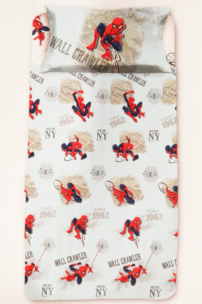 Completo lenzuola Spiderman-Marvel per letto singolo una piazza. B636