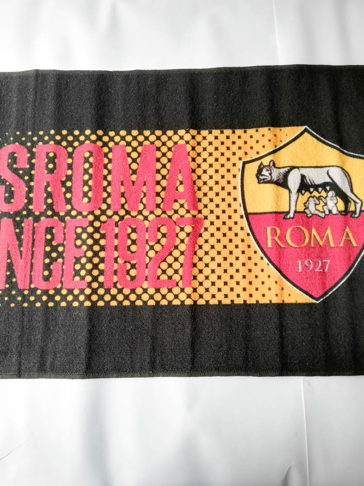 Tappeto scendiletto ufficiale A.S. Roma rettangolare 70x110 cm antiscivolo. B658