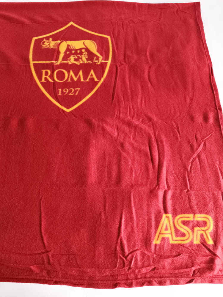 Plaid in pile invernale ufficiale A.S Roma 120x150 cm. A941