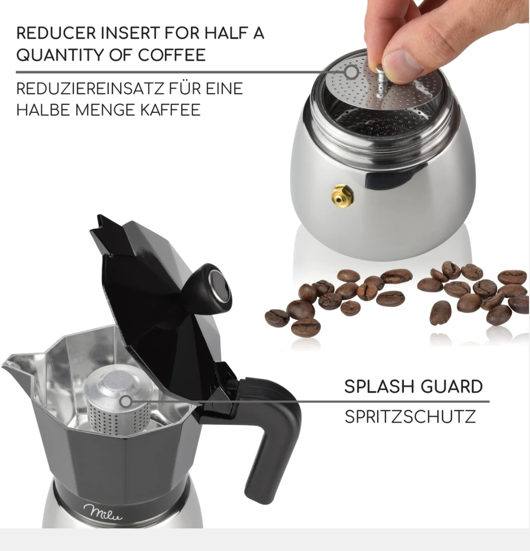 Espressokocher Induktion geeignet 3 - 9 Tassen