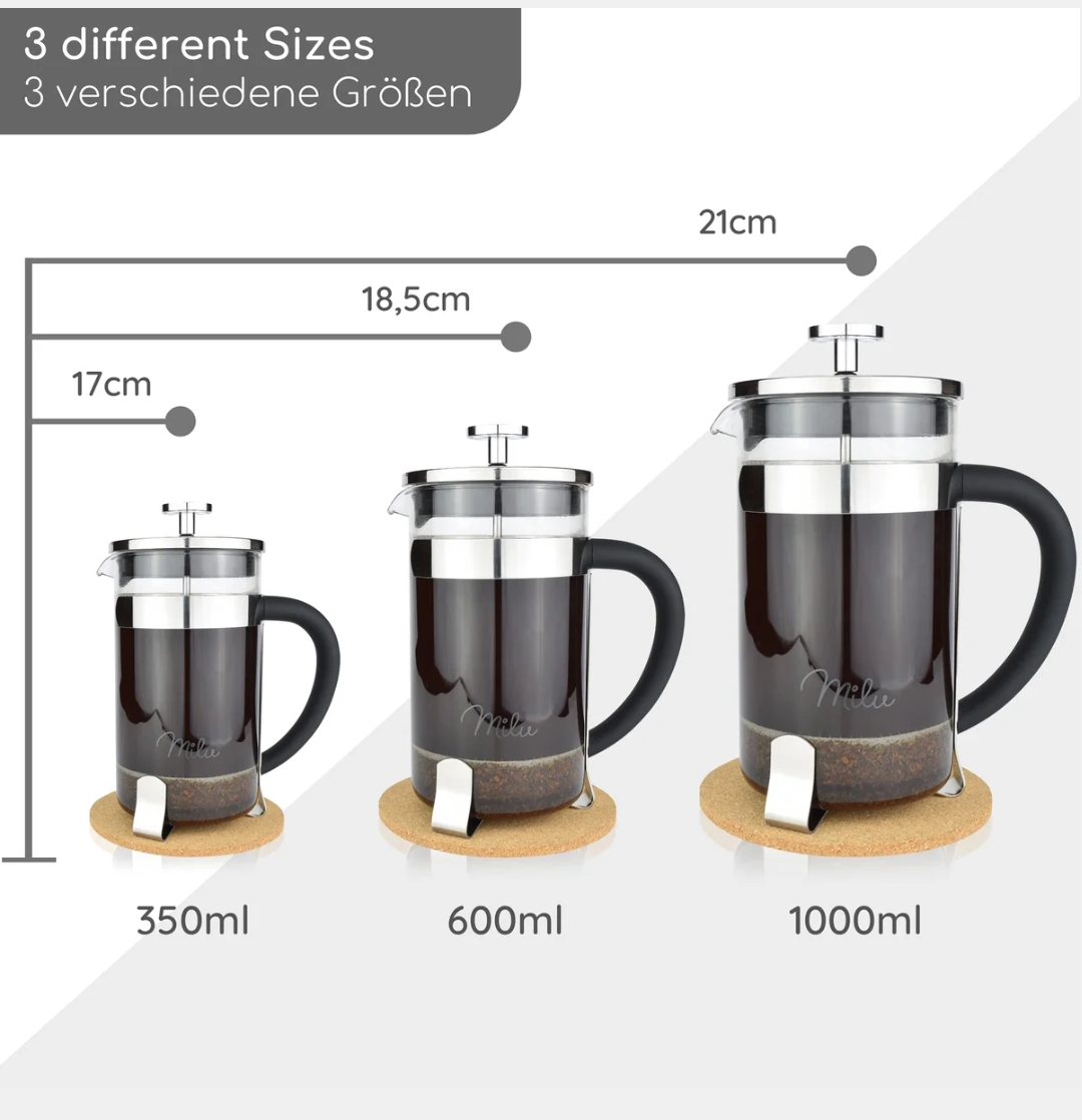French Press Kaffeebereiter 350ml - 1L
