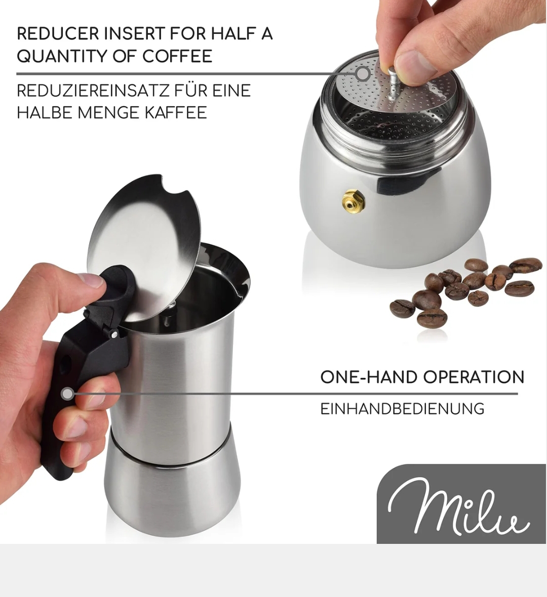 Espressokocher Induktion geeignet  4 -9 Tassen