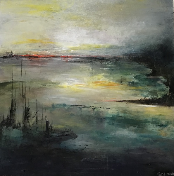 "Horizon" Acrylique sur toile 80x80 cm