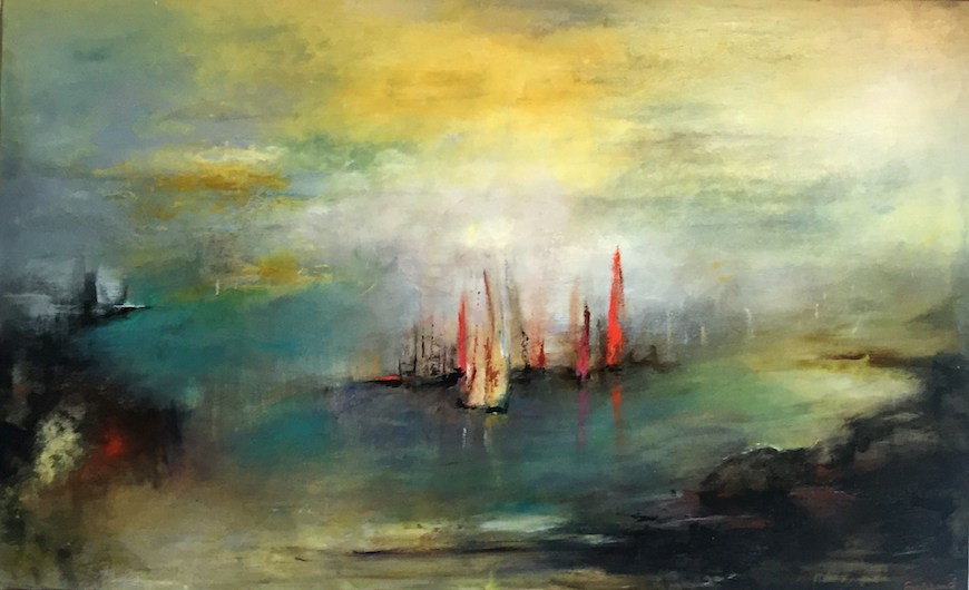 "Côté Sud" Acrylique sur toile 130x82 cm