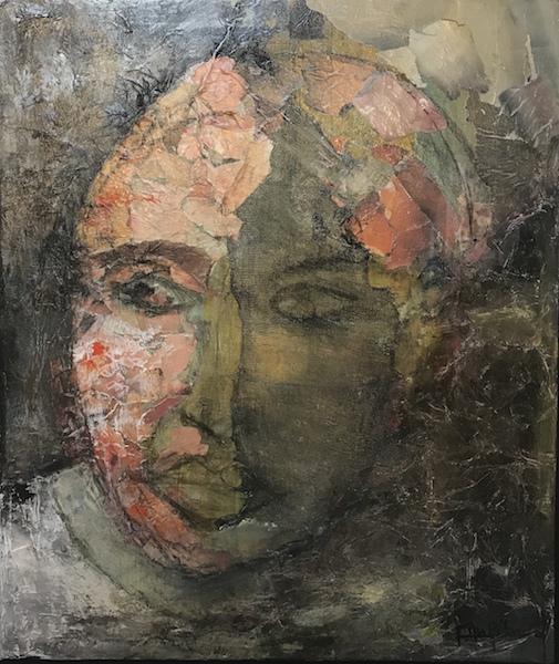 "K.O" Acrylique sur toile 46x55 cm