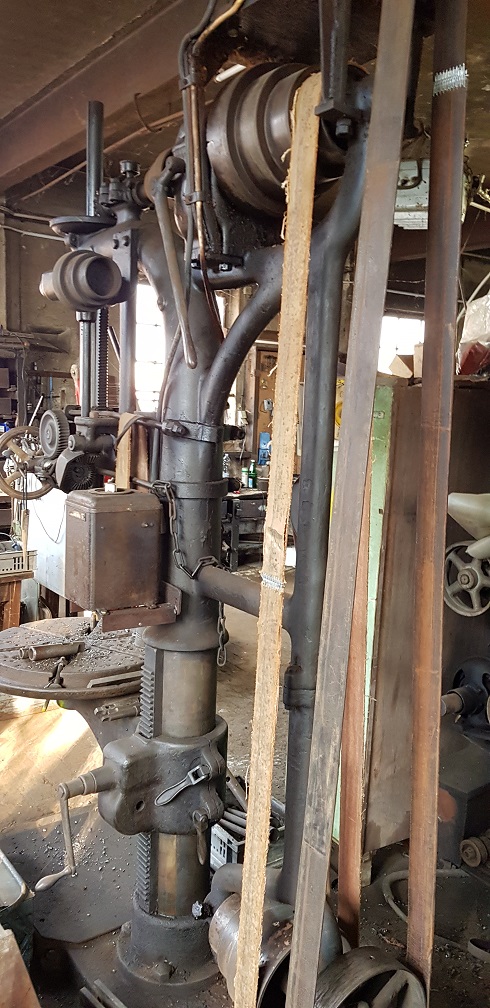 Belt driven drill press 