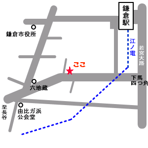 鎌倉　公文堂書店の地図