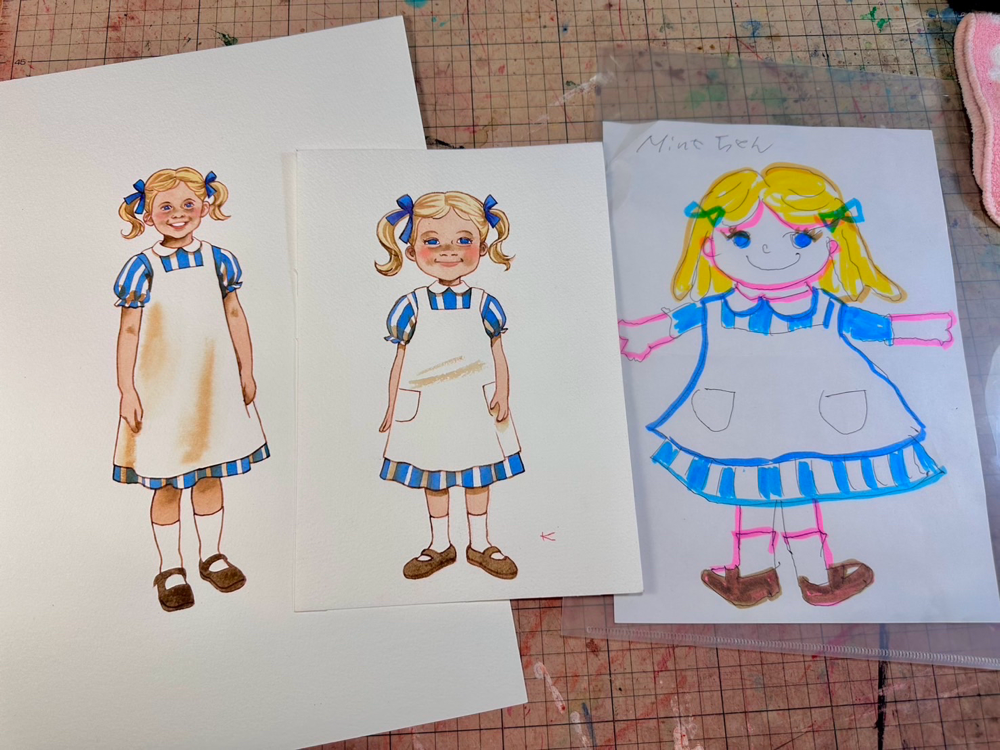 右が私が描いた(笑元画)素敵に変身