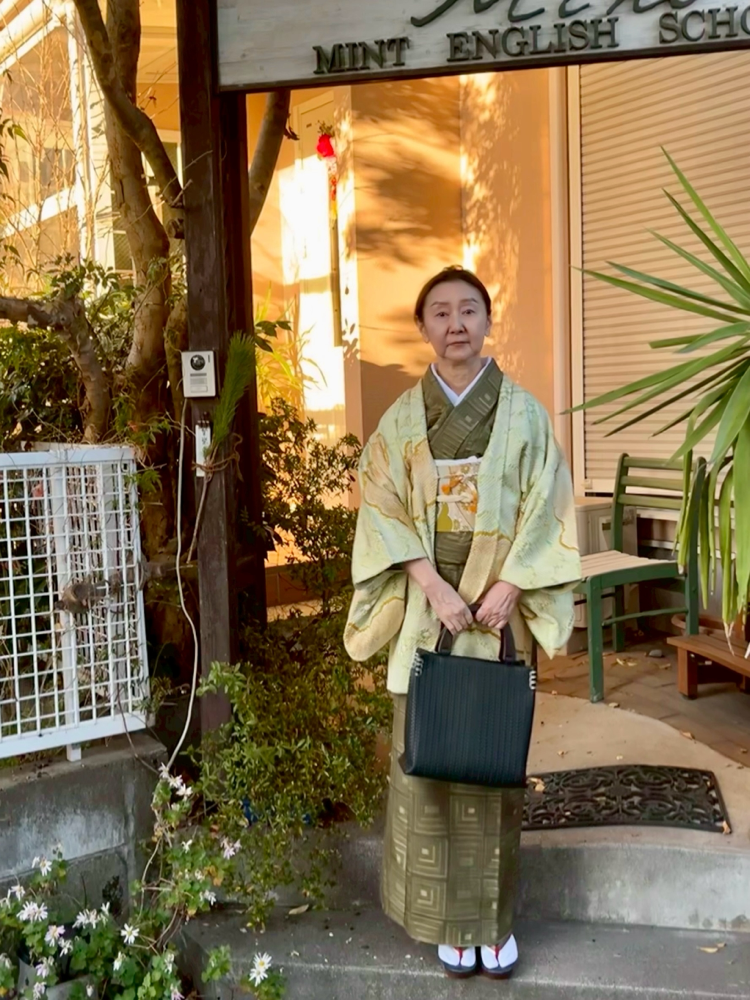 wearing my mother's KIMONO
