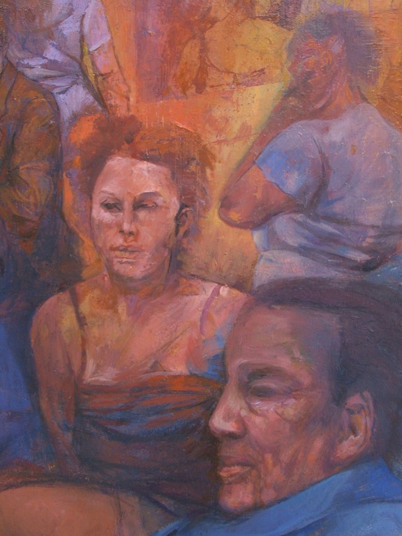 Bar Marika (part.), 2007, olio su tela, cm. 110 x 90.