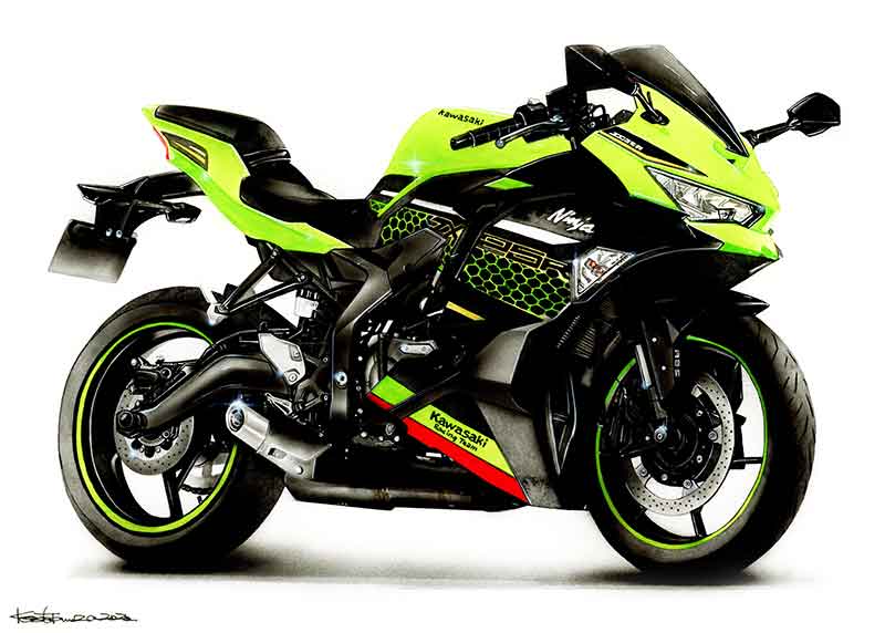 Kawasaki ZX25R - プロイラストレーターがオーダー制作します Kawasaki ZX25R - プロイラストレーターがオーダー制作します