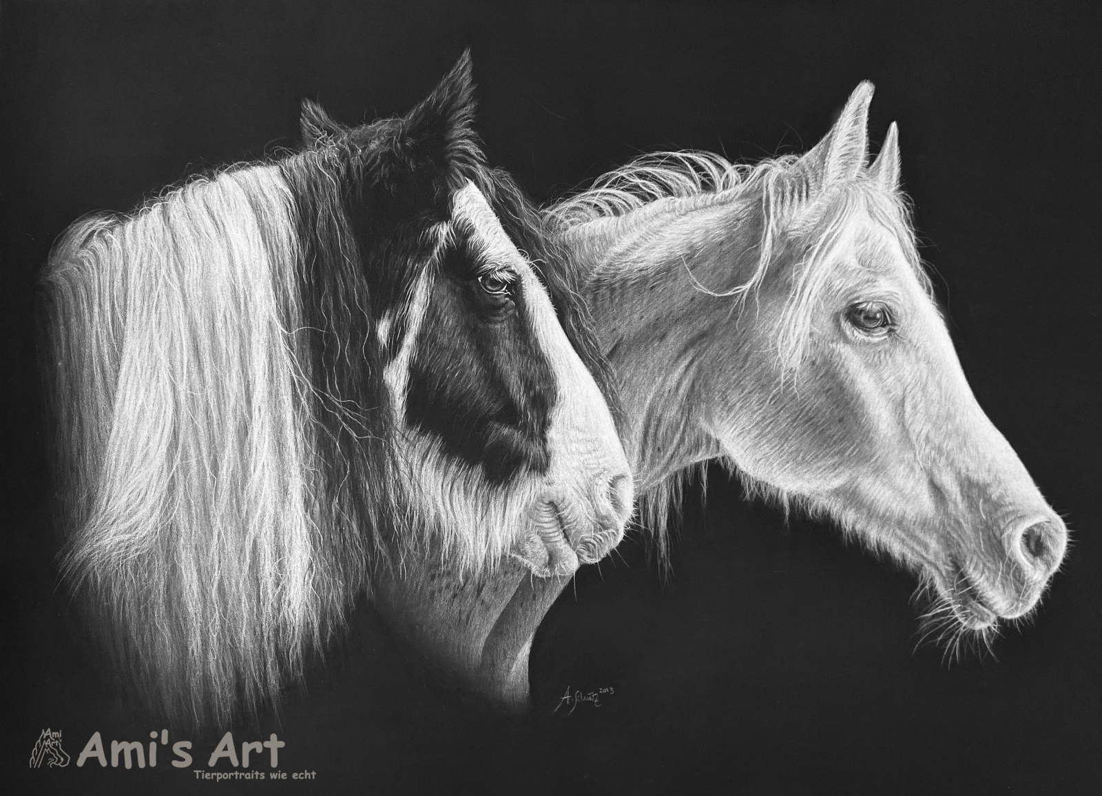 Tinker Hulk & Araber Maja, Black&White, A2. 